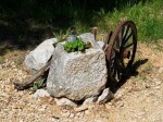 <p>alter M&uuml;hlstein im Garten</p>