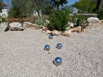 <p>Boule-Spielen im Garten</p>